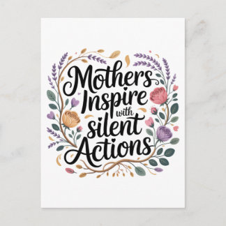 Invitation Carte Postale Les mères inspirent par des actions silencieuses