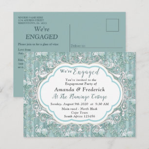 Invitation Carte Postale Les tons pastel doux de Sage Green