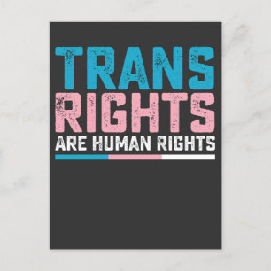 Invitation Carte Postale LGBT Pride Trans Rights Are Human Rights
