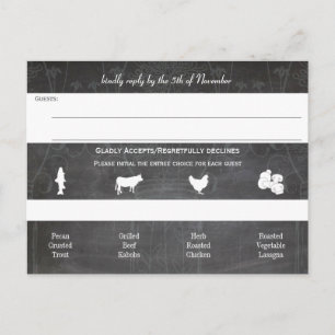 Invitation Carte Postale Light Aqua Mason Jar Chalkboard Mariage