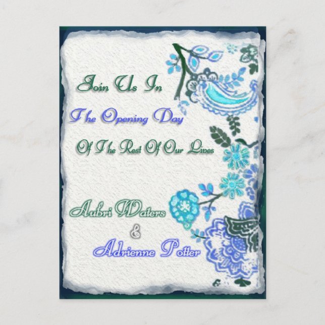 Invitation Carte Postale L'Invitation final d'Adrienne (Devant)