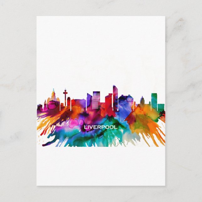 Invitation Carte Postale Liverpool Skyline (Devant)