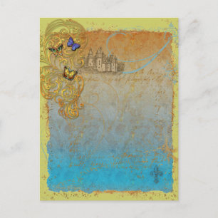 Invitation Carte Postale Livre d'histoire médiévale Conte de fée Postcard I