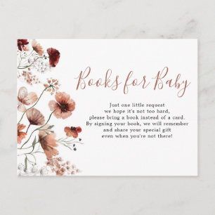 Invitation Carte Postale Livres Boho d'automne pour bébé