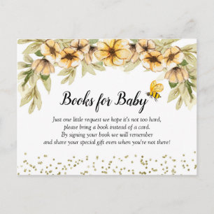 Invitation Carte Postale Livres de maman to Bee pour Baby Card