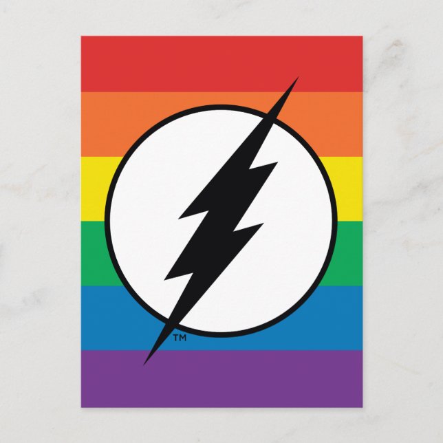 Invitation Carte Postale Logo de Flash Rainbow (Devant)