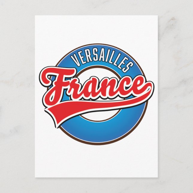 Invitation Carte Postale Logo de Versailles France (Devant)