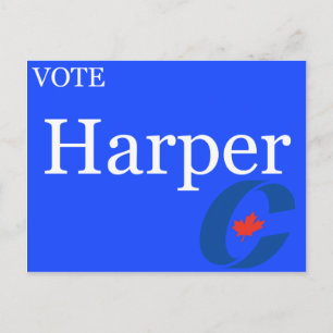 Invitation Carte Postale Logo du parti conservateur Vote Harper