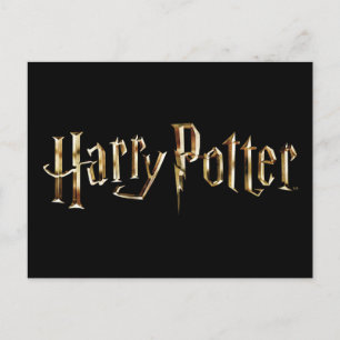 Invitation Carte Postale Logo Gold Harry Potter