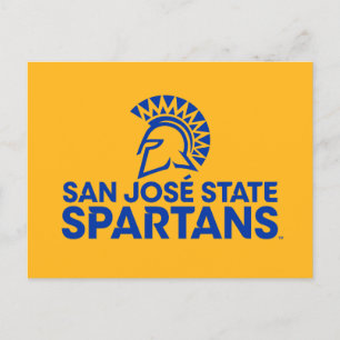 Invitation Carte Postale Logo Wordmark de Spartans d'état de San Jose