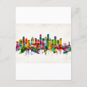 Invitation Carte Postale Los Angeles California Skyline