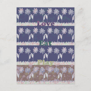 Invitation Carte Postale Love Blue Baby shower Inspiration Citation couleur