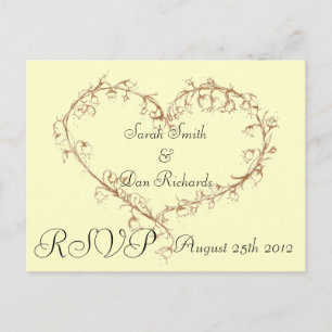 Invitation Carte Postale Lys du mariage de la vallée RSVP