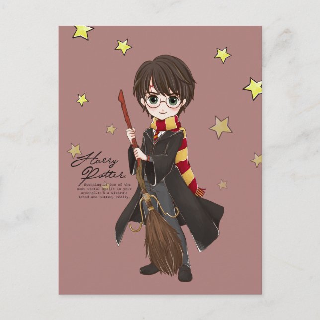 Invitation Carte Postale Magical HARRY POTTER™ Watercolor (Devant)