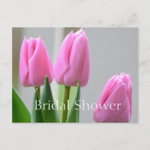 Invitation Carte Postale magnifique tulipe rose printemps mariage