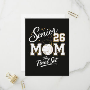 Invitation Carte Postale Maman senior promotion 2026 Volleyball