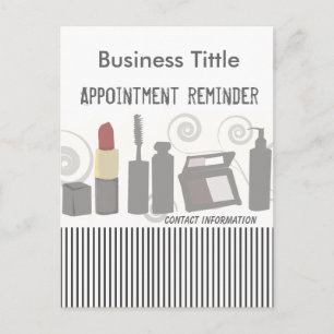 Invitation Carte Postale Maquillage et massage facial snob de mode de