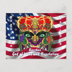 Invitation Carte Postale Mardi Gras Mythologie Bacchus Voir les conseils S'
