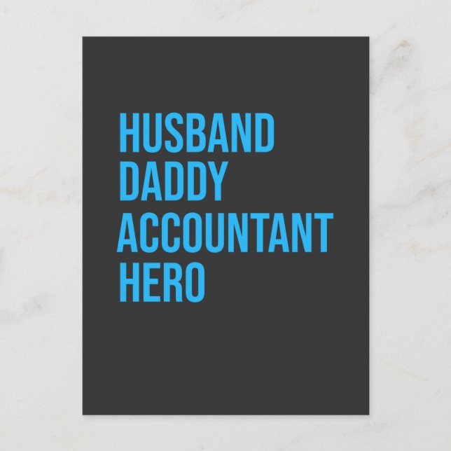 Invitation Carte Postale Mari Daddy Comptable (Devant)
