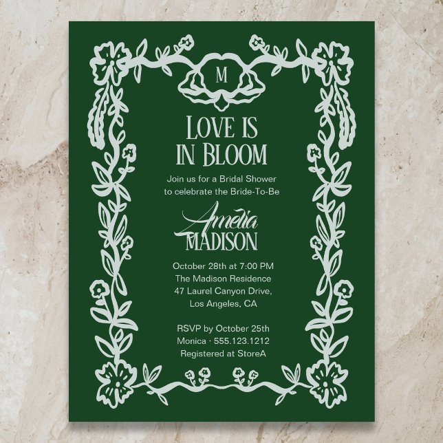 Invitation Carte Postale Mariage dans un Budget Fleurit Thème de Fête de Fi (Créateur téléchargé)