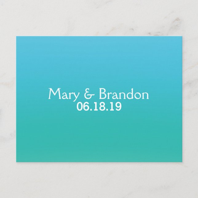 Invitation Carte Postale Mariage d'aquarelle Sea Breeze RSVP (Devant)