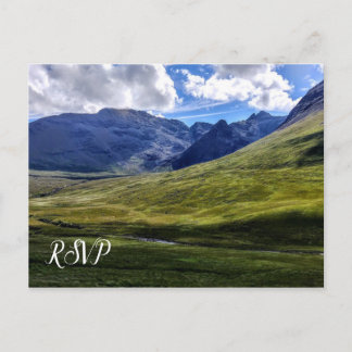 Invitation Carte Postale Mariage de montagne RSVP