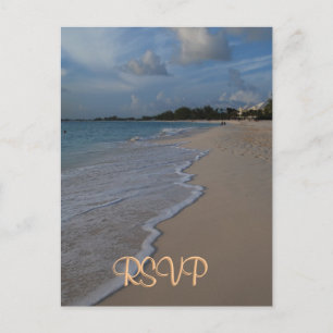 Invitation Carte Postale Mariage de plage spécial de RSVP