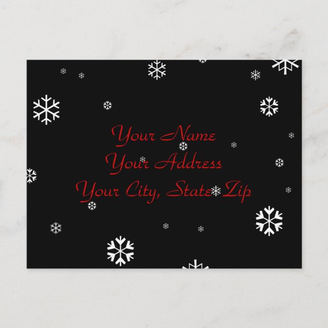 Invitation Carte Postale Mariage d'hiver RSVP (Devant)