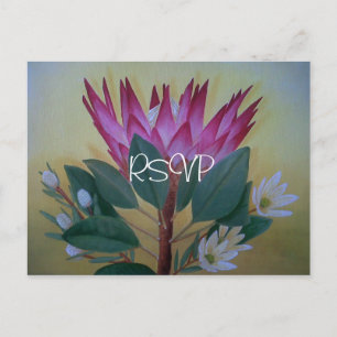 Invitation Carte Postale Mariage du géant sud-africain Protea RSVP avec pho