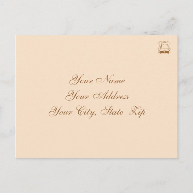 Invitation Carte Postale Mariage élégant RSVP (Devant)