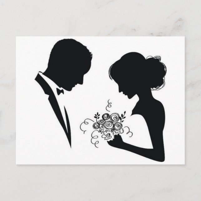 Invitation Carte Postale mariage fabuleux (Devant)