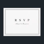 Invitation Carte Postale Mariage minimaliste élégant noir et blanc RSVP<br><div class="desc">Design épuré noir et blanc,  sobre et classe. Idéal pour mariage classique moderne,  mariage vintage et mariage formel. Voir toutes les pièces correspondantes dans la collection.</div>