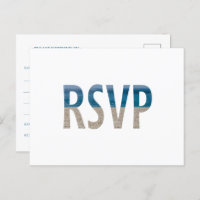 Mariage photo de sable de plage tropicale RSVP