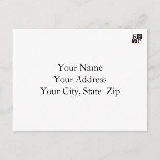 Invitation Carte Postale Mariage RSVP
