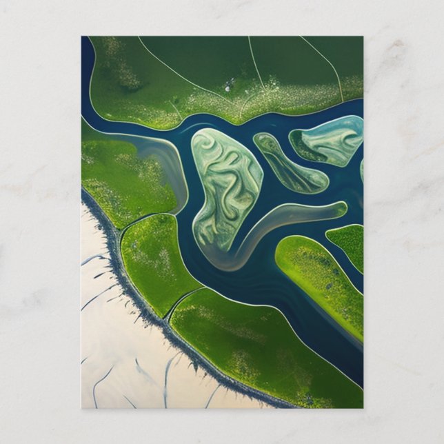 Invitation Carte Postale Marshland Elegance (Devant)