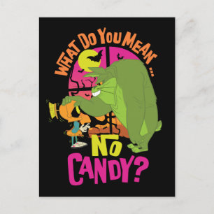 Invitation Carte Postale MARVIN THE MARTIAN™ & BUGS BUNNY™ "No Candy"