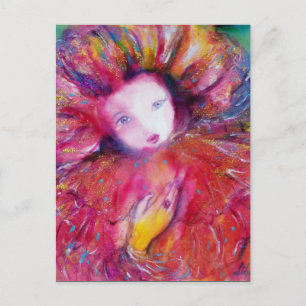 INVITATION CARTE POSTALE MASQUE ROUGE