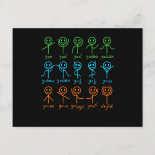 Invitation Carte Postale Math Teacher Dance Equation mathématique