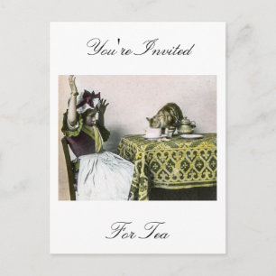 Invitation Carte Postale Mauvaise fille de thé vintage de Kitty d'invité