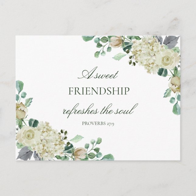 Invitation Carte Postale Megan Rose Green Proposition Christian Bridesmaid (Devant)