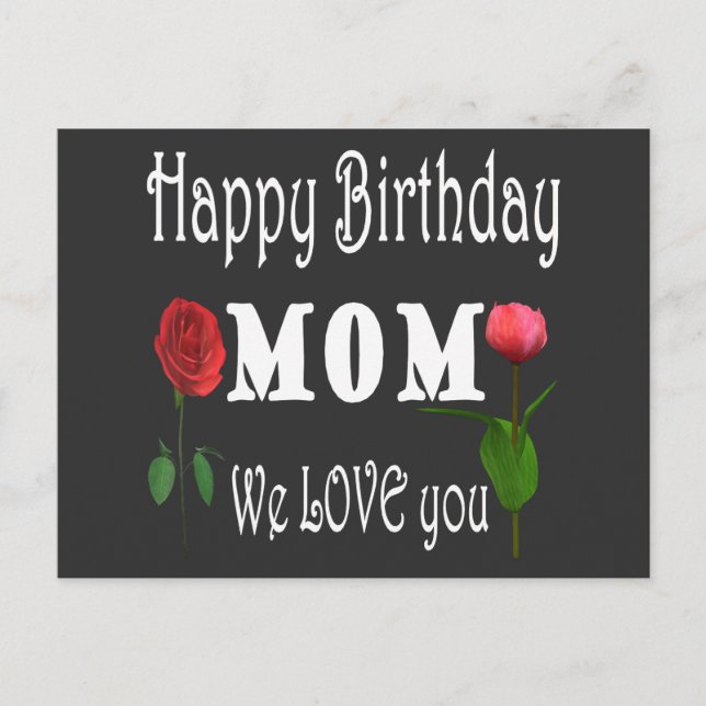Invitation Carte Postale Meilleur Maman Birthday Design (Devant)