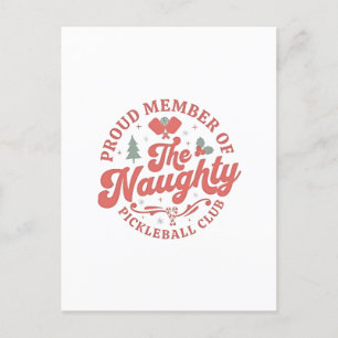 Invitation Carte Postale Membre fier du Naughty Pickleball Club