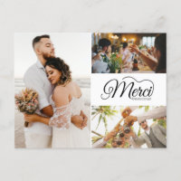 Merci Beaucoup Trois Photo Mariage Élégant