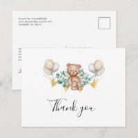 Merci de Baby shower de l'ours mou