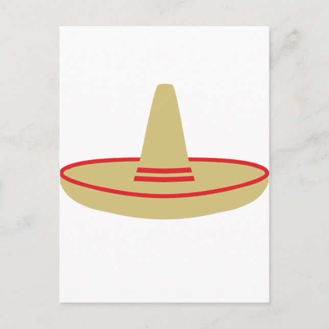 Invitation Carte Postale mexique sombrero (Devant)