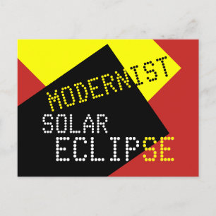 Invitation Carte Postale Modernist Solar Eclipse Funny personnalisable