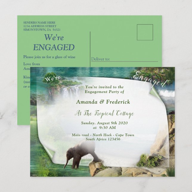 Invitation Carte Postale Monde Océans & Rivières, Lacs & Activités sportive (Devant / Derrière)