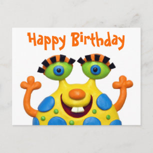 Invitation Carte Postale Monster Party