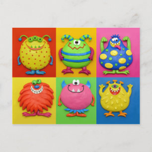 Invitation Carte Postale Monster Party