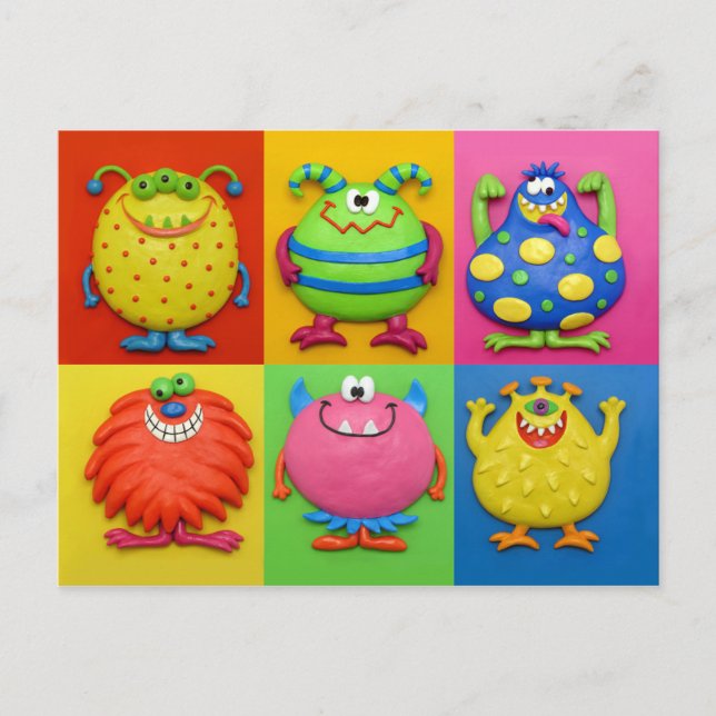 Invitation Carte Postale Monster Party (Devant)